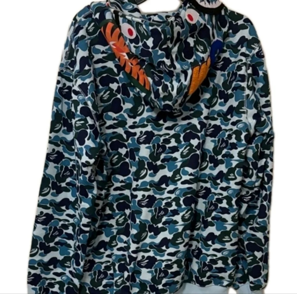 BAPE Color Camo Shark WGM Hoodie Sweatshirt Ligh Blue | A Bathing Ape 3XL (EUC)